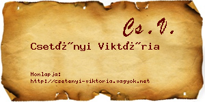 Csetényi Viktória névjegykártya